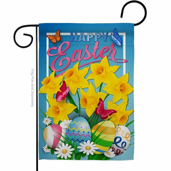 Patio Trasero G135154-BO Daffodils Easter Springtime Double-Sided Decorative Garden Flag, Multi Color PA3920021